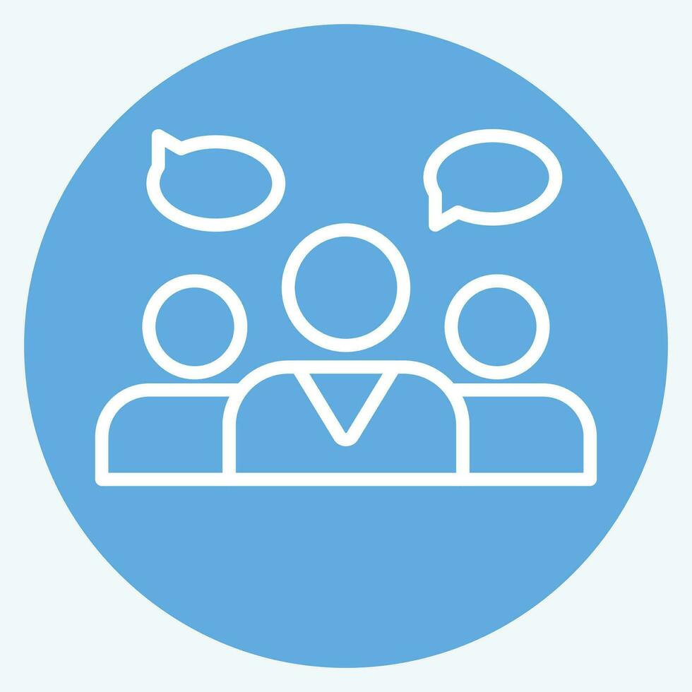 Icon Focus Group. related to Business Analysis symbol. blue eyes style simple design editable. simple illustration vector