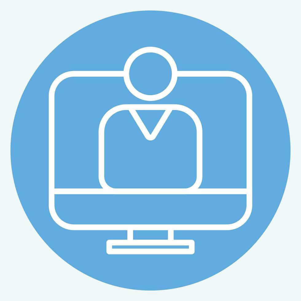 Icon user Acceptance Test. related to Business Analysis symbol. blue eyes style simple design editable. simple illustration vector