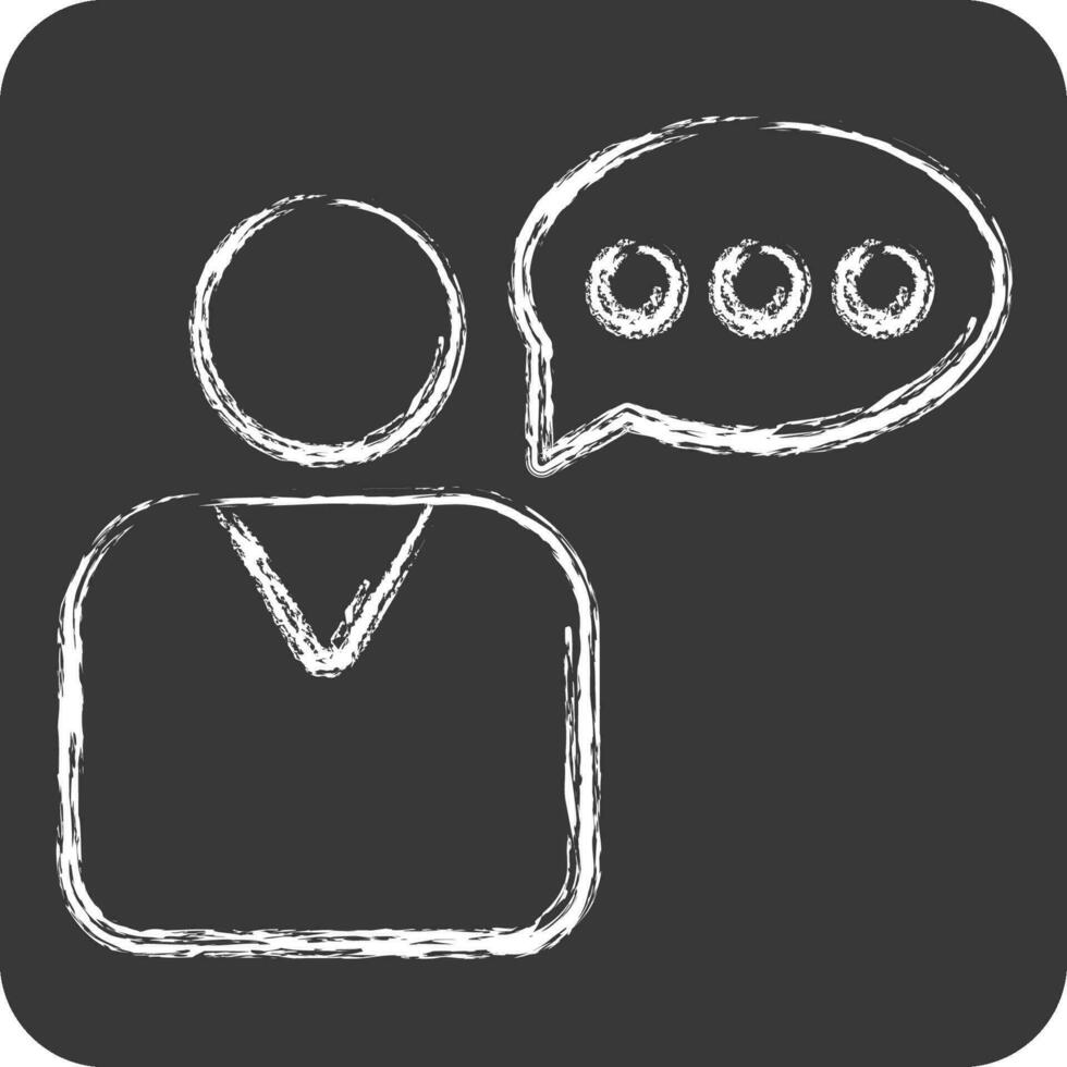 Icon User Story. related to Business Analysis symbol. chalk Style simple design editable. simple illustration vector