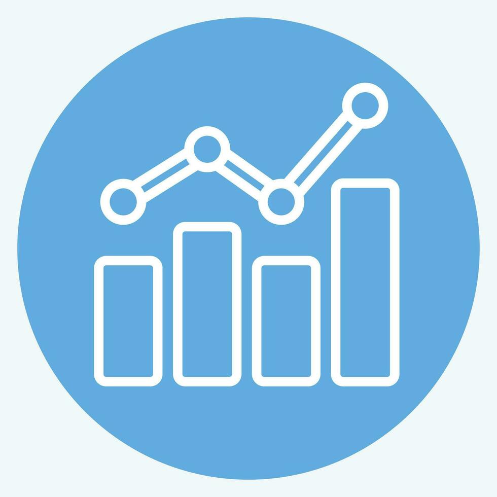 Icon Benchmarking. related to Business Analysis symbol. blue eyes style simple design editable. simple illustration vector