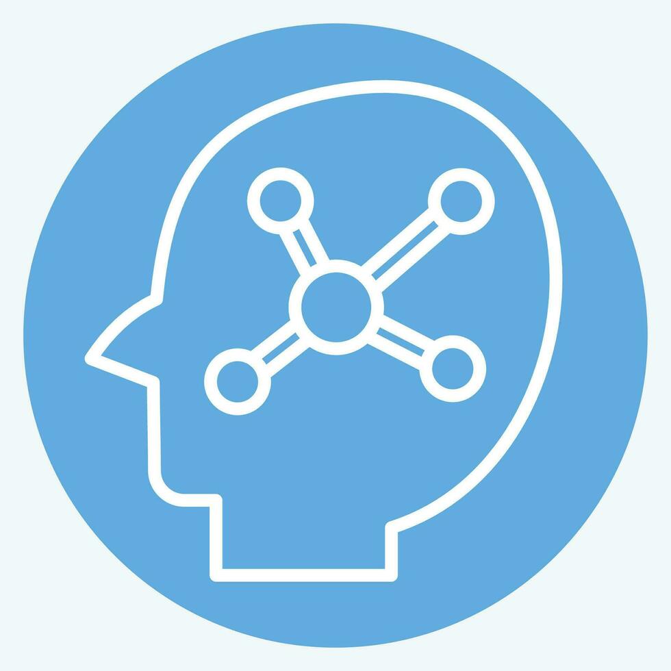 Icon Mind Mapping. related to Business Analysis symbol. blue eyes style simple design editable. simple illustration vector