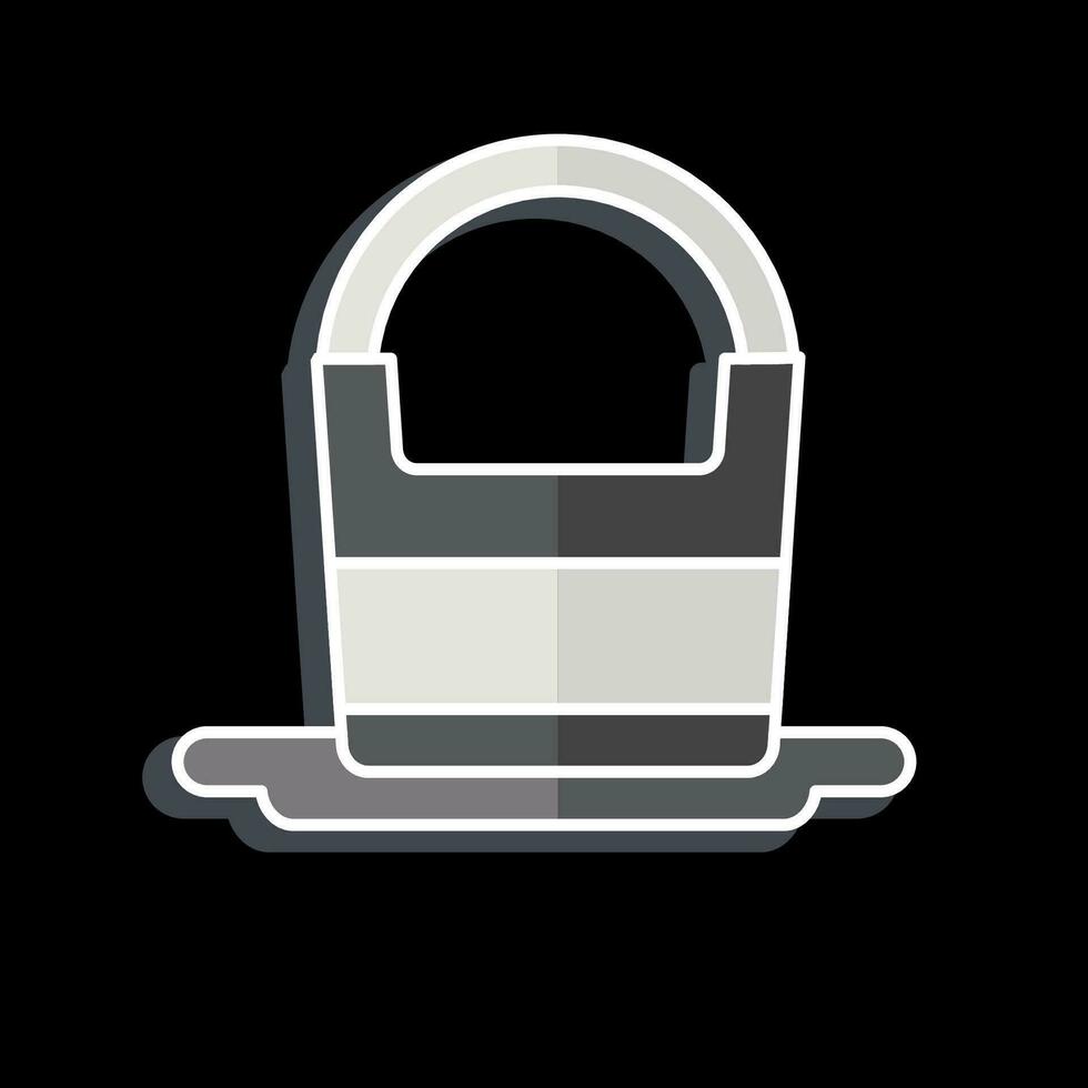 Icon Water Bucket. related to Camping symbol. glossy style. simple design editable. simple illustration vector