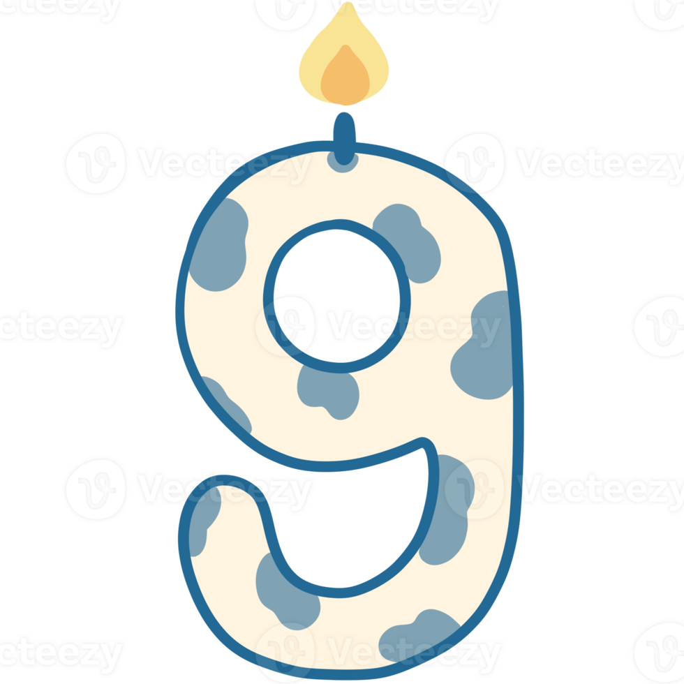 Numbers age birthday candles png