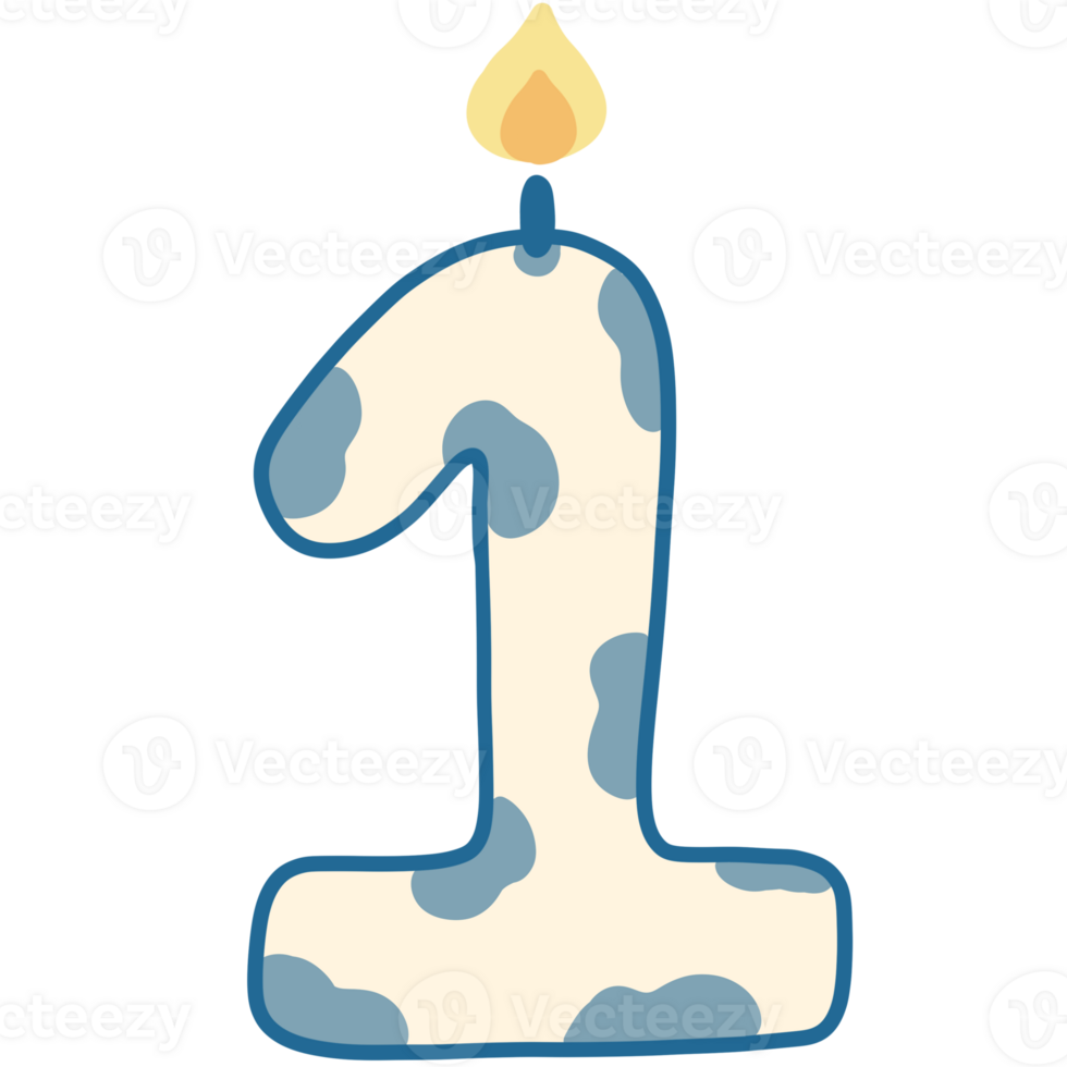 Numbers age birthday candles png