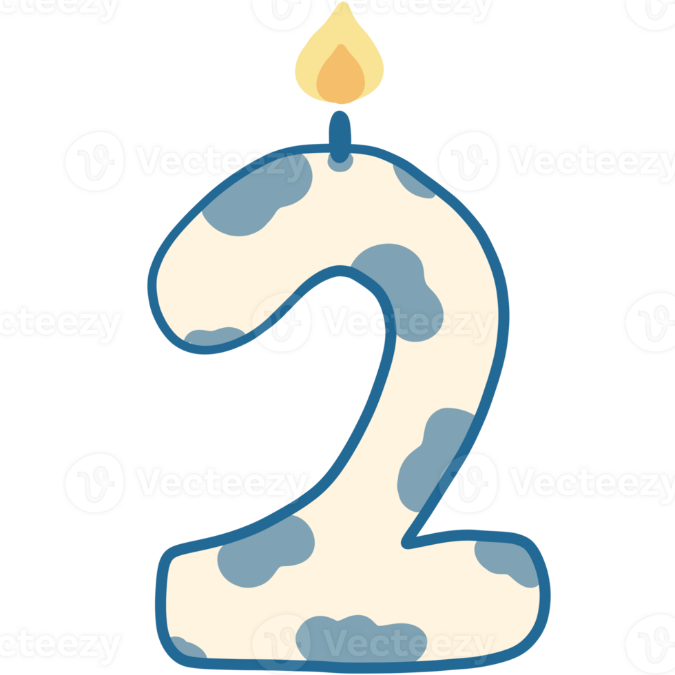 Numbers age birthday candles png