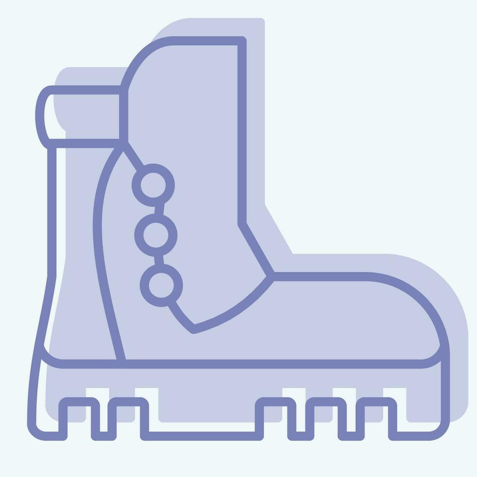 icono botas. relacionado a cámping símbolo. dos tono estilo. sencillo diseño editable. sencillo ilustración vector