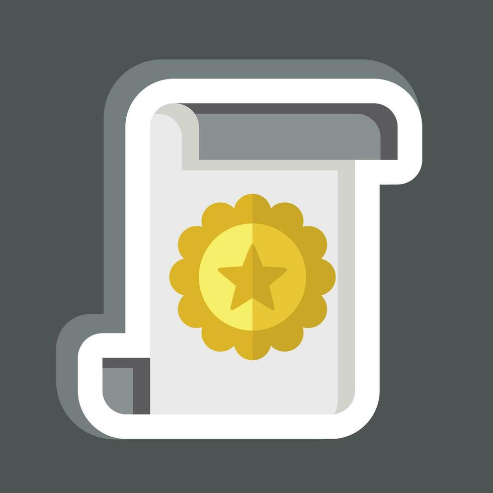 Sticker Award 2. related to Award symbol. simple design editable. simple illustration vector