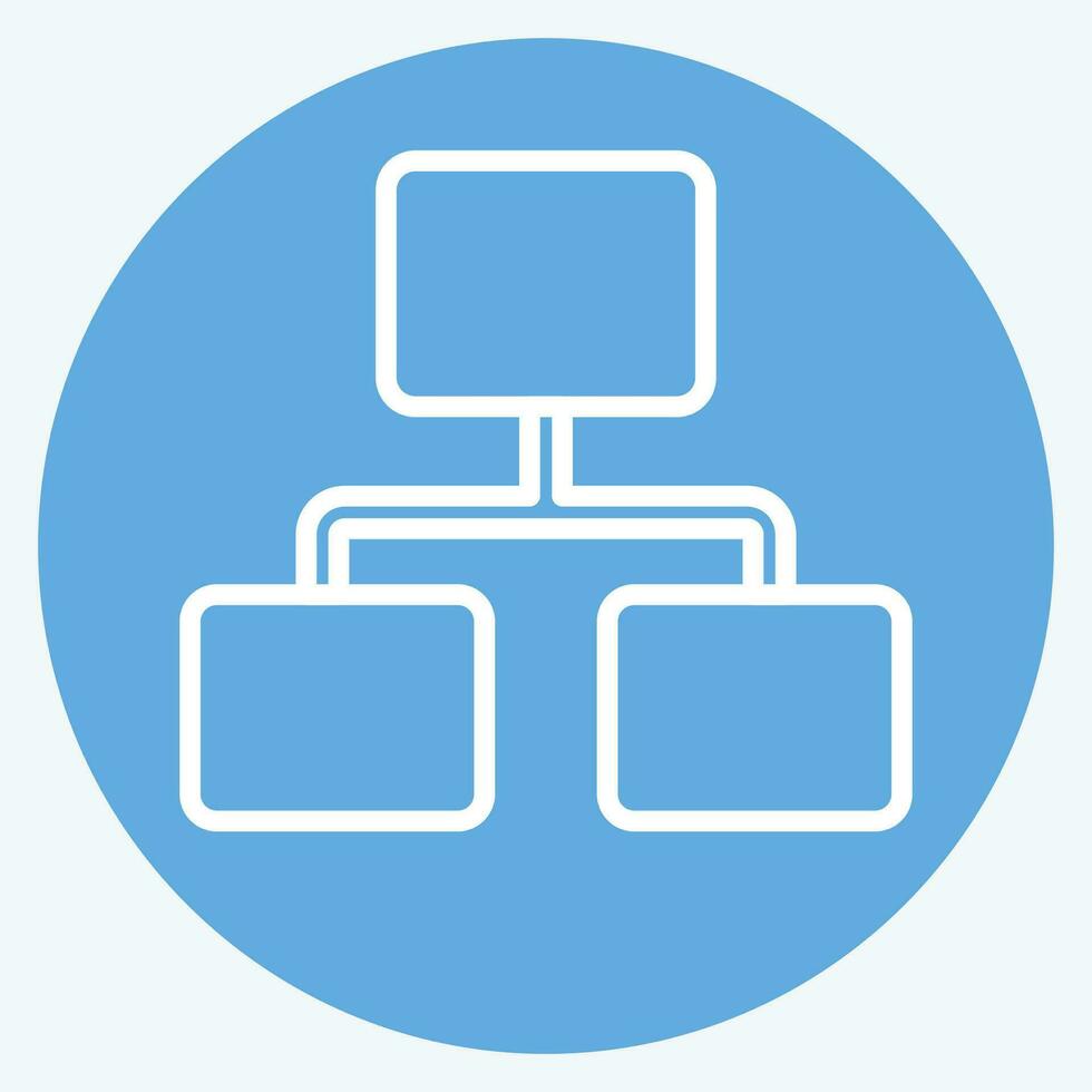 Icon Flow Chart. related to Business Analysis symbol. blue eyes style simple design editable. simple illustration vector