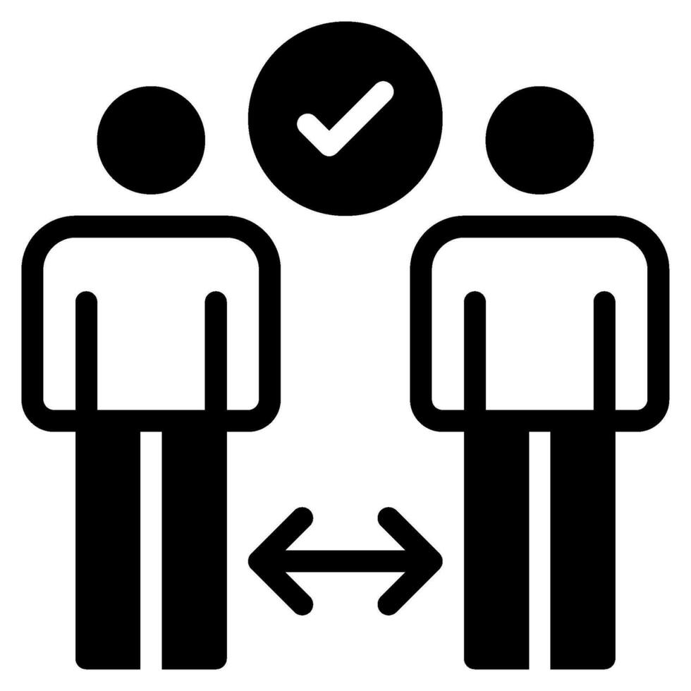 Safe Distancing icon Illustration vector