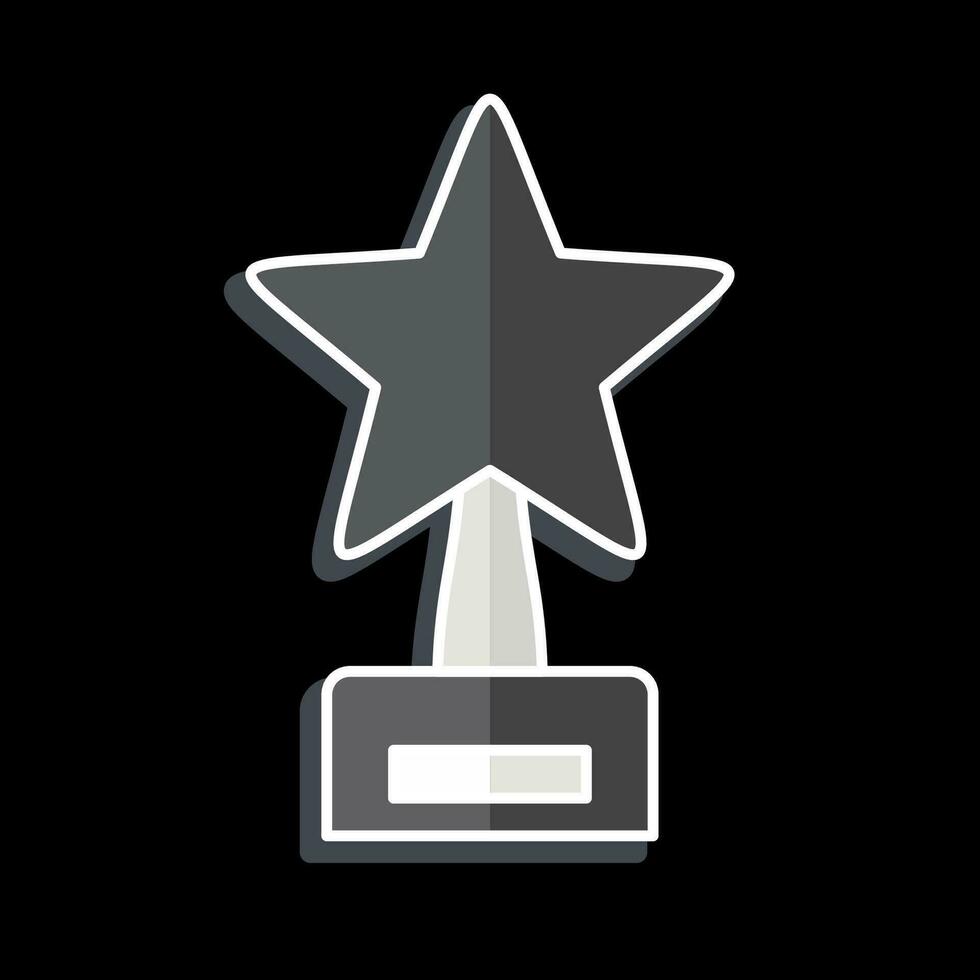 Icon Trophy 1. related to Award symbol. glossy style. simple design editable. simple illustration vector