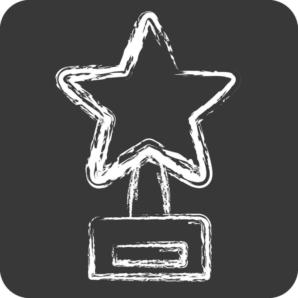 Icon Trophy 1. related to Award symbol. chalk Style. simple design editable. simple illustration vector