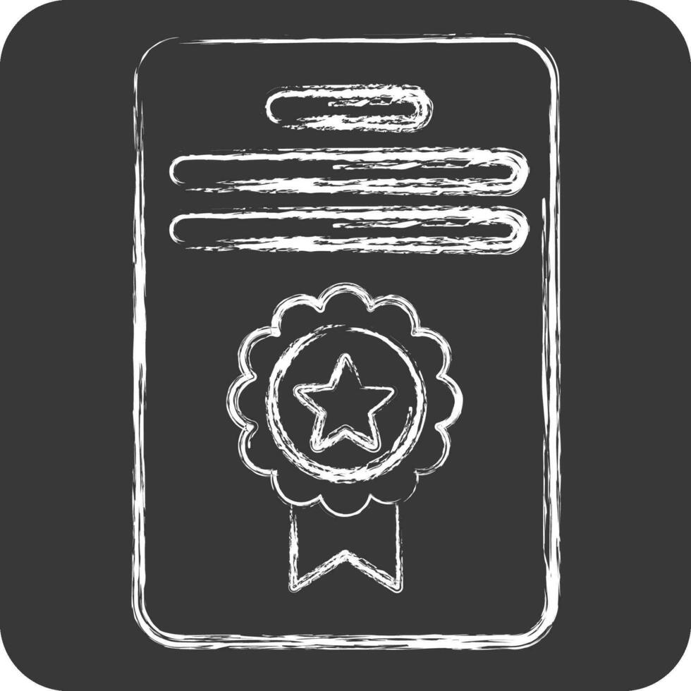 Icon Award 7. related to Award symbol. chalk Style. simple design editable. simple illustration vector