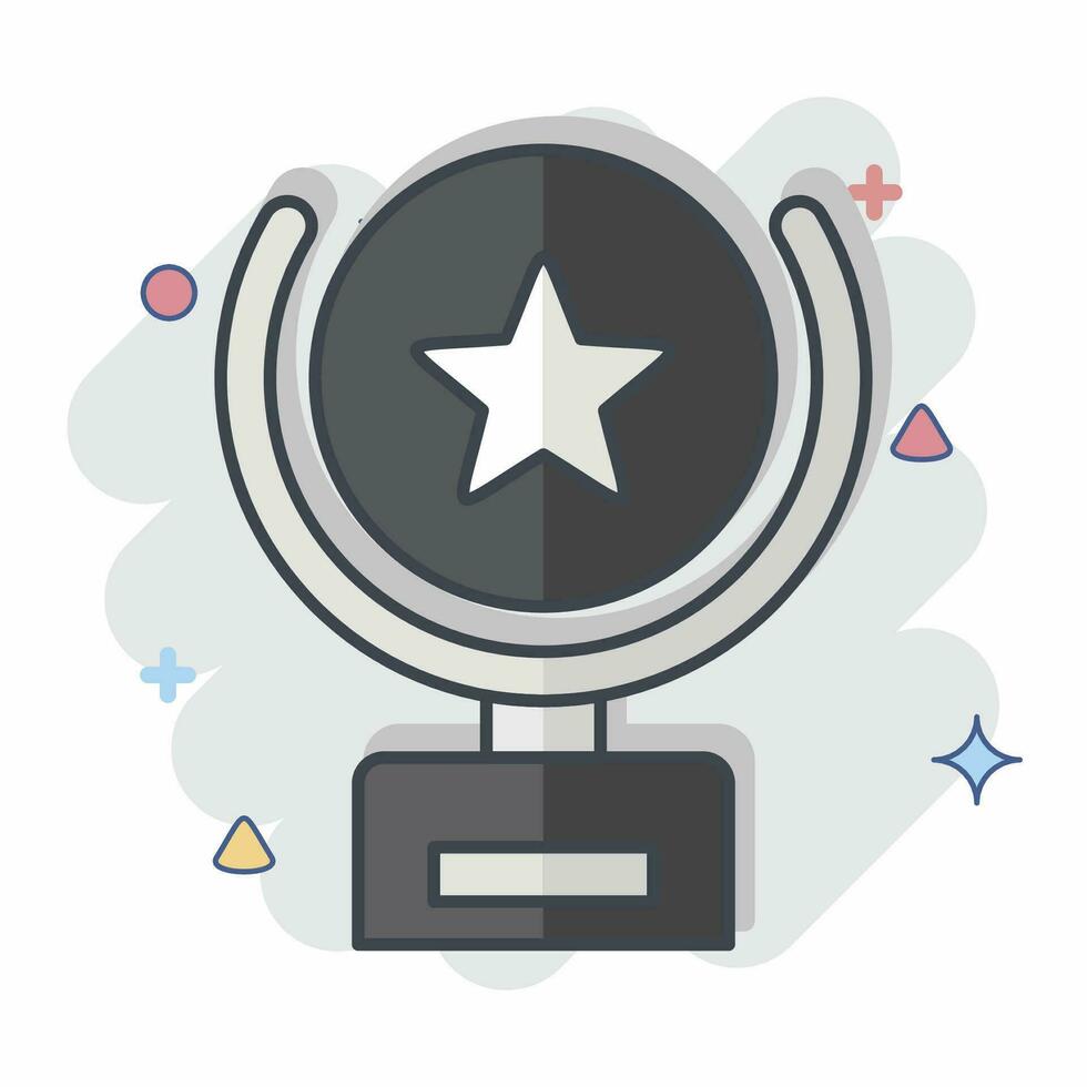 Icon Trophy. related to Award symbol. comic style. simple design editable. simple illustration vector