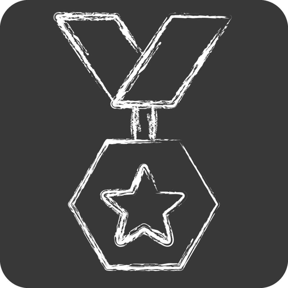 Icon Badge 3. related to Award symbol. chalk Style. simple design editable. simple illustration vector