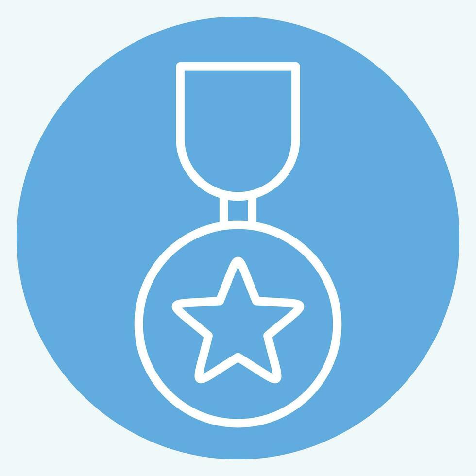 Icon Badge 1. related to Award symbol. blue eyes style. simple design editable. simple illustration vector