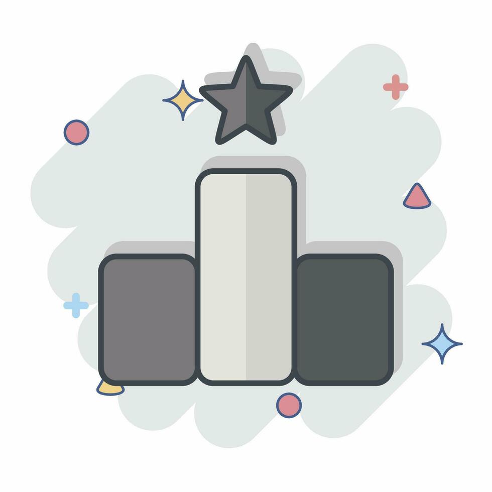 Icon Award 1. related to Award symbol. comic style. simple design editable. simple illustration vector