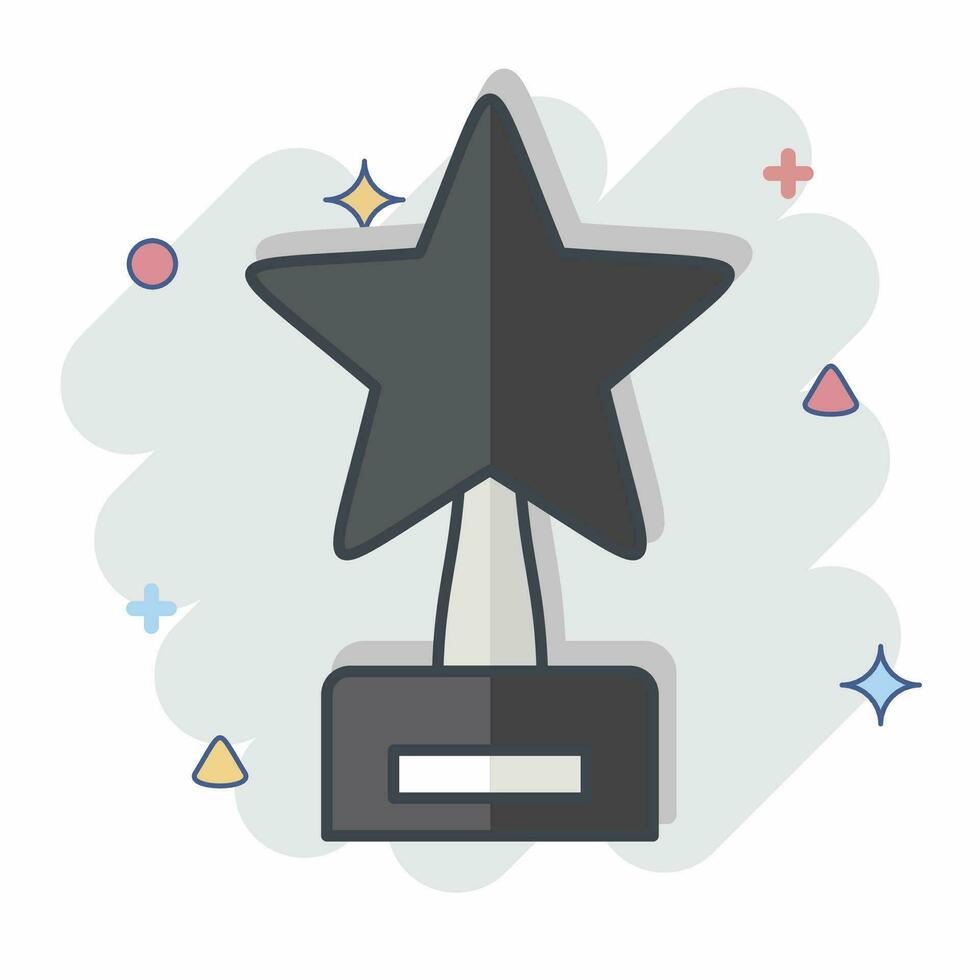 Icon Trophy 1. related to Award symbol. comic style. simple design editable. simple illustration vector