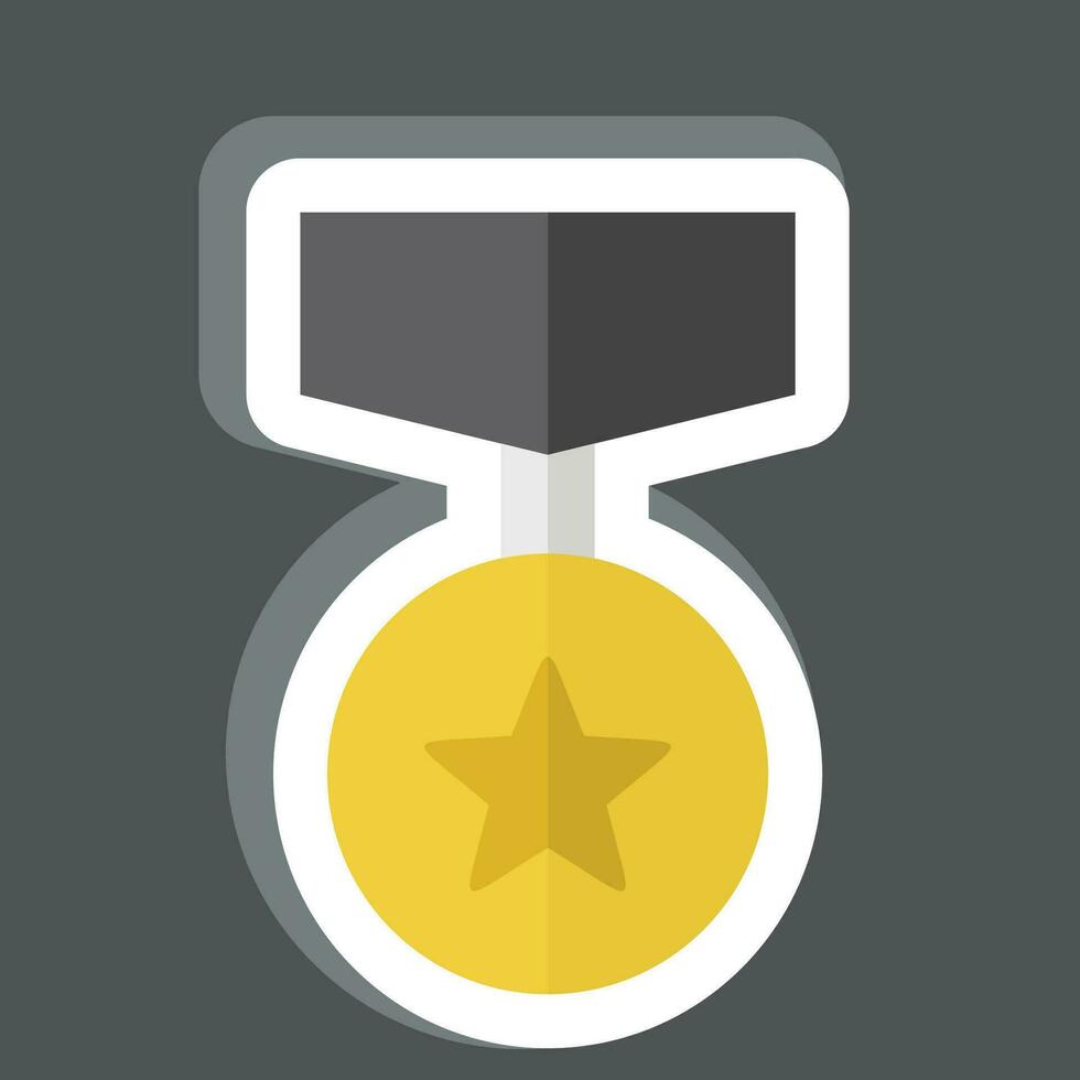 Sticker Badge 4. related to Award symbol. simple design editable. simple illustration vector