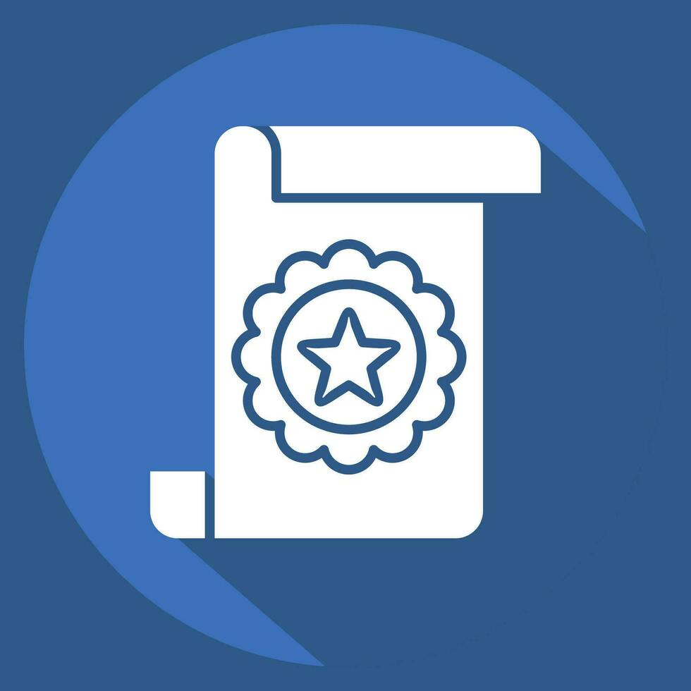 Icon Award 2. related to Award symbol. long shadow style. simple design editable. simple illustration vector