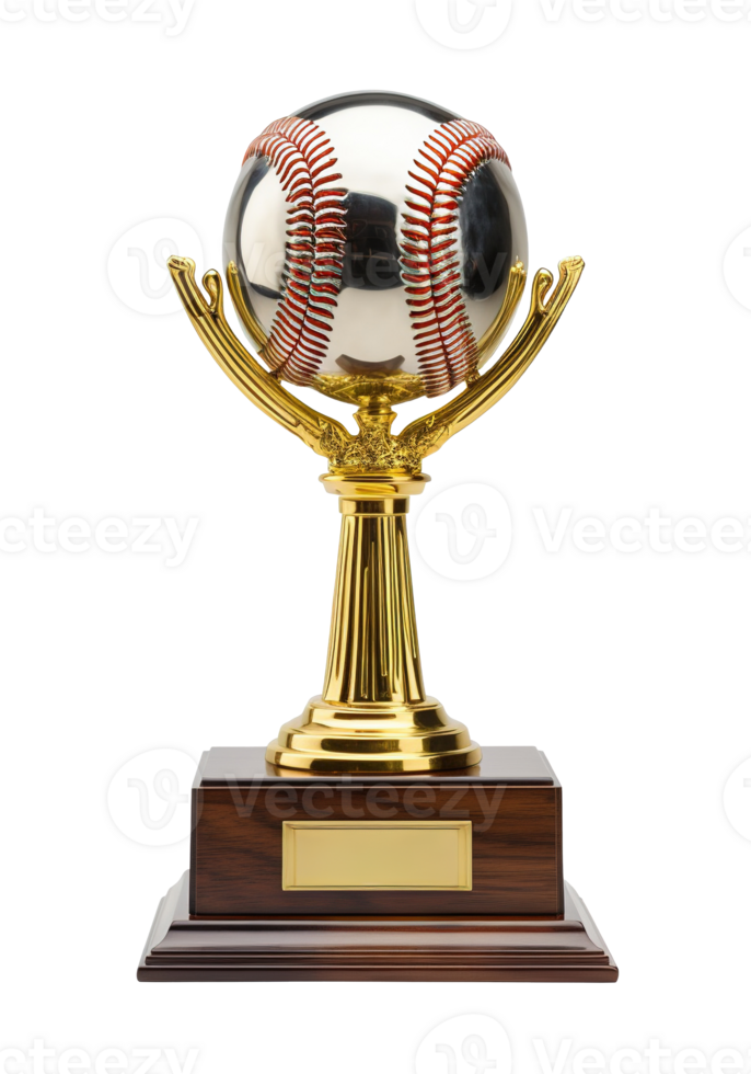 Generative AI, PNG Baseball winner trophy, sport champion cup