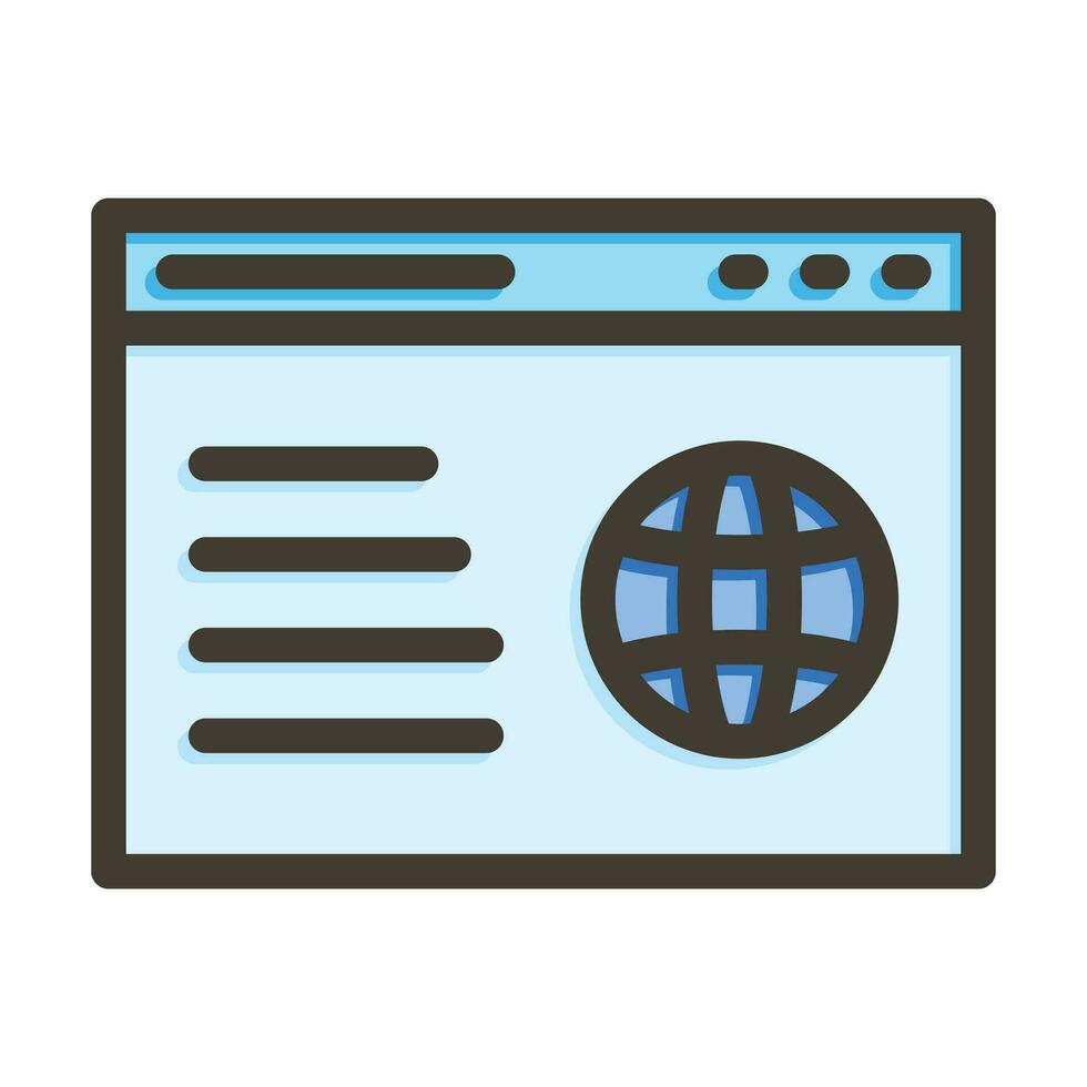 sitio web vector grueso línea lleno colores icono para personal y comercial usar.