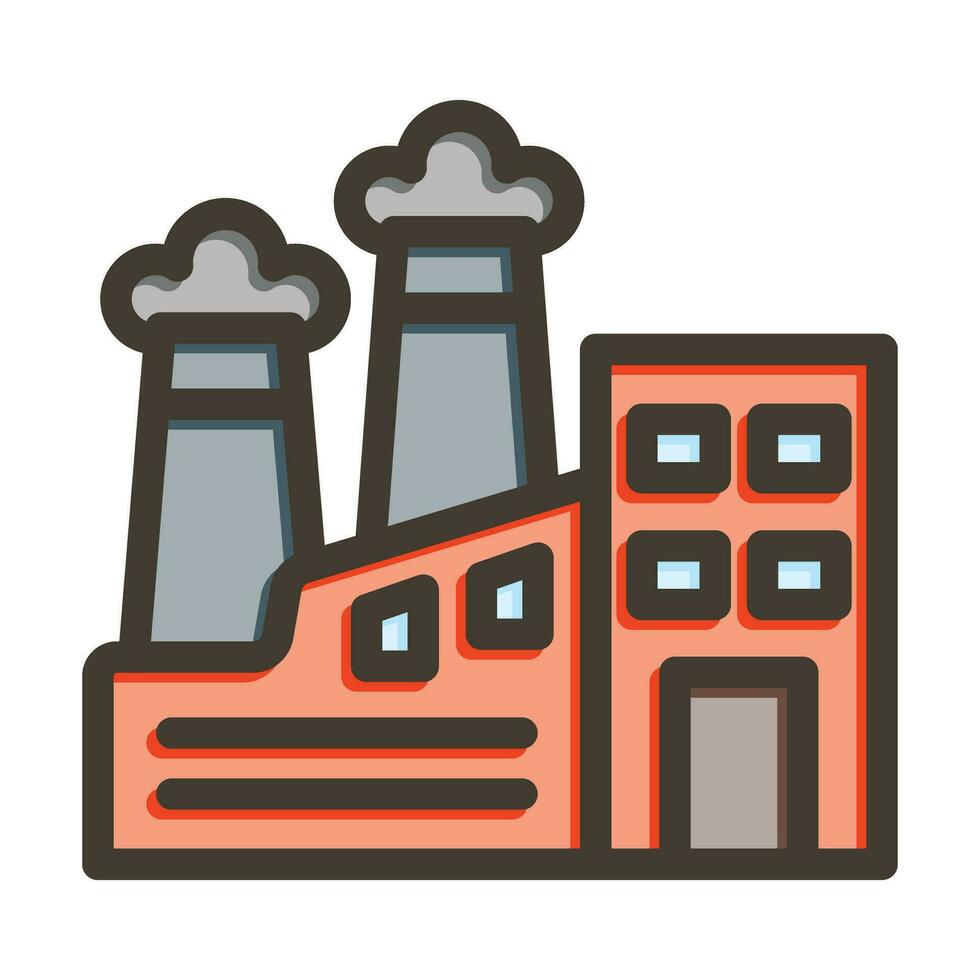 Factory Vector Thick Line Filled Colors Icon For Personal And Commercial Use.