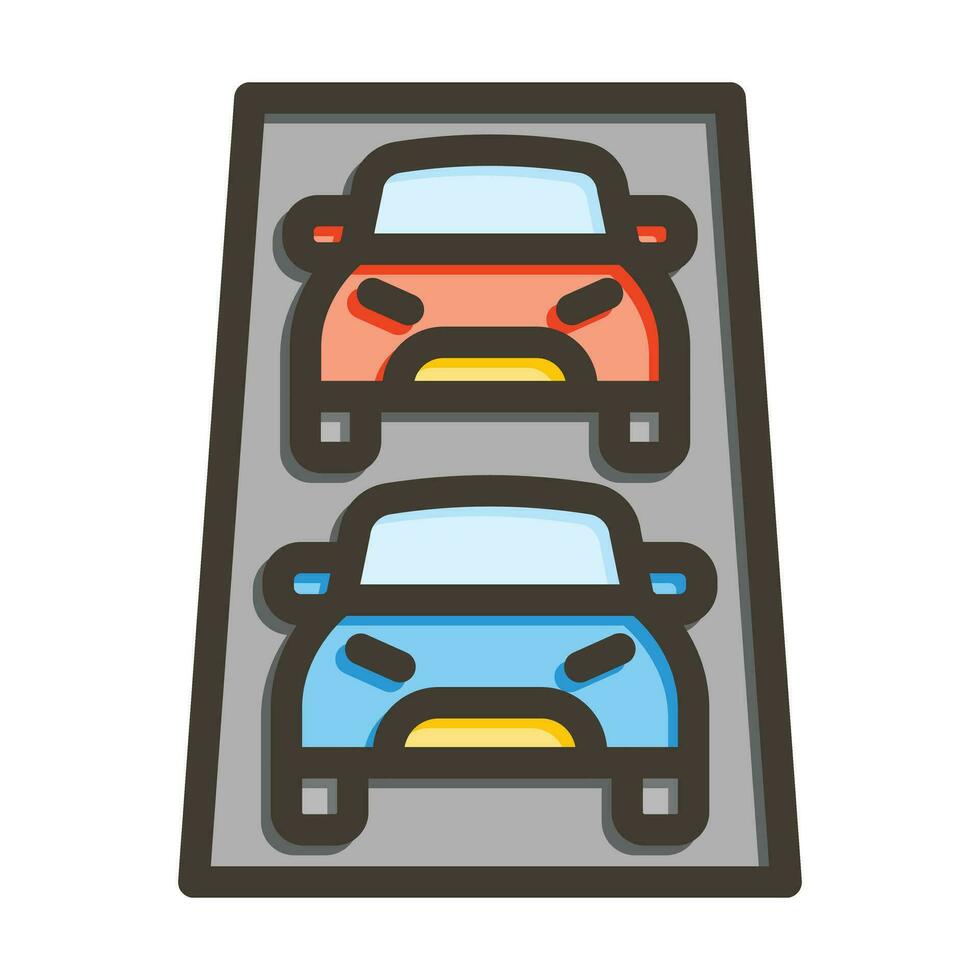 Traffic Vector Thick Line Filled Colors Icon For Personal And Commercial Use.