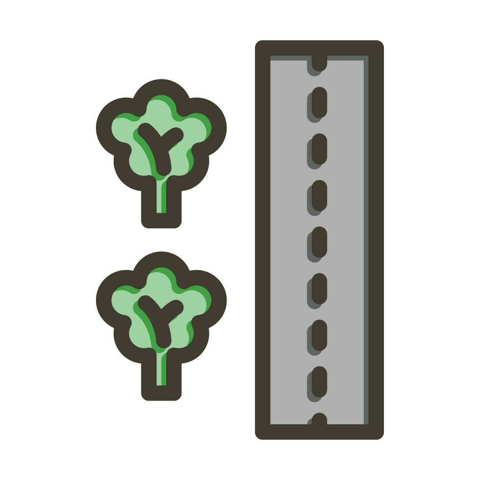 Roadside Vector Thick Line Filled Colors Icon For Personal And Commercial Use.