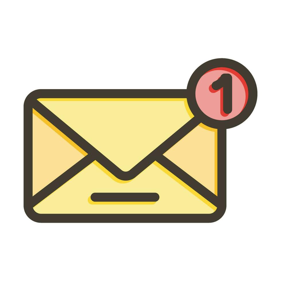 Inbox Vector Thick Line Filled Colors Icon For Personal And Commercial Use.