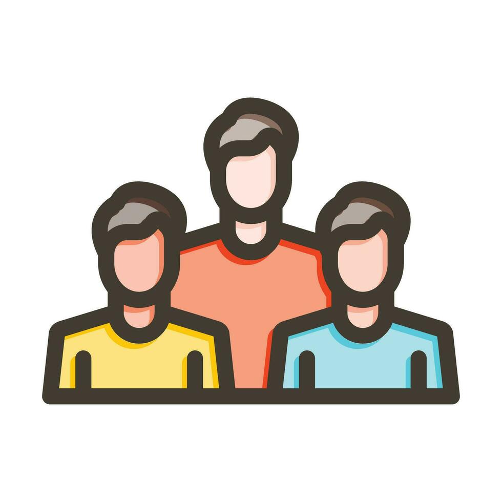 People Vector Thick Line Filled Colors Icon For Personal And Commercial Use.