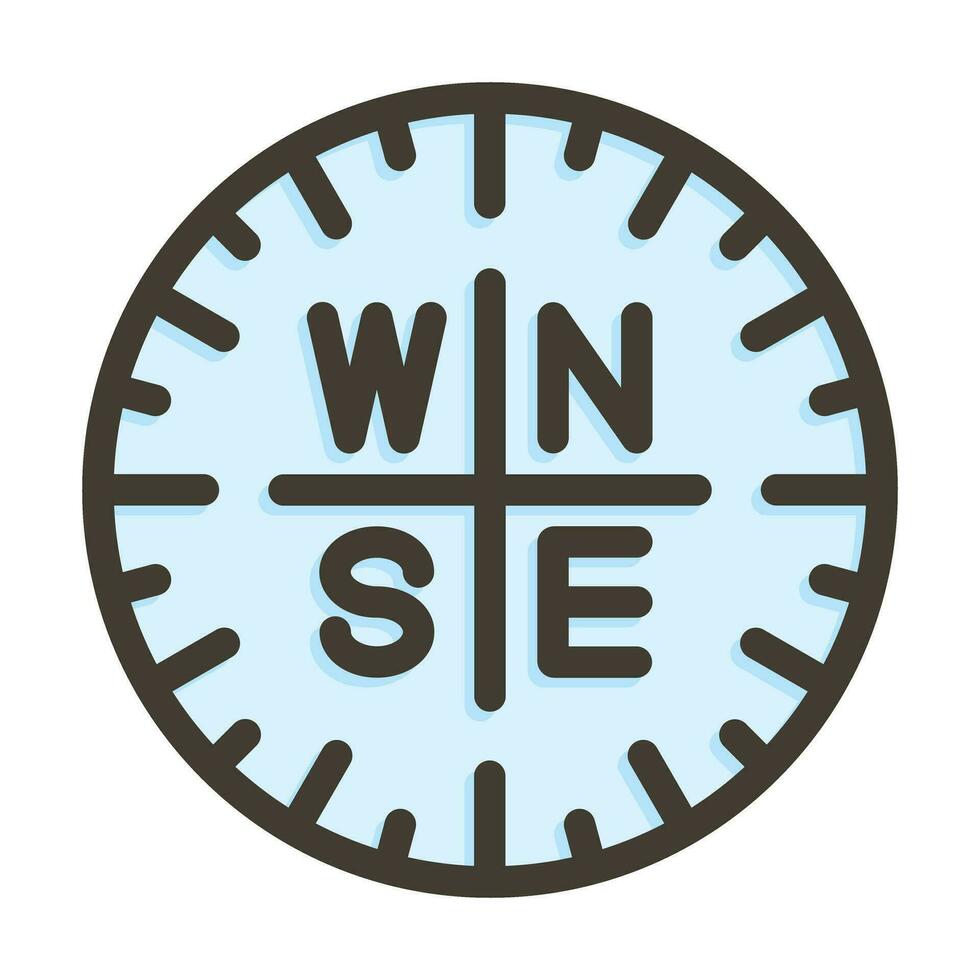 Compass App Vector Thick Line Filled Colors Icon For Personal And Commercial Use.