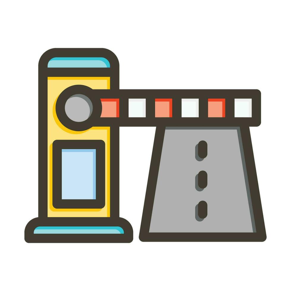 Toll Road Vector Thick Line Filled Colors Icon For Personal And Commercial Use.