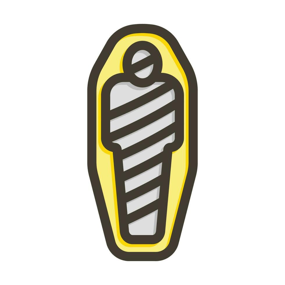 Mummy Vector Thick Line Filled Colors Icon For Personal And Commercial Use.