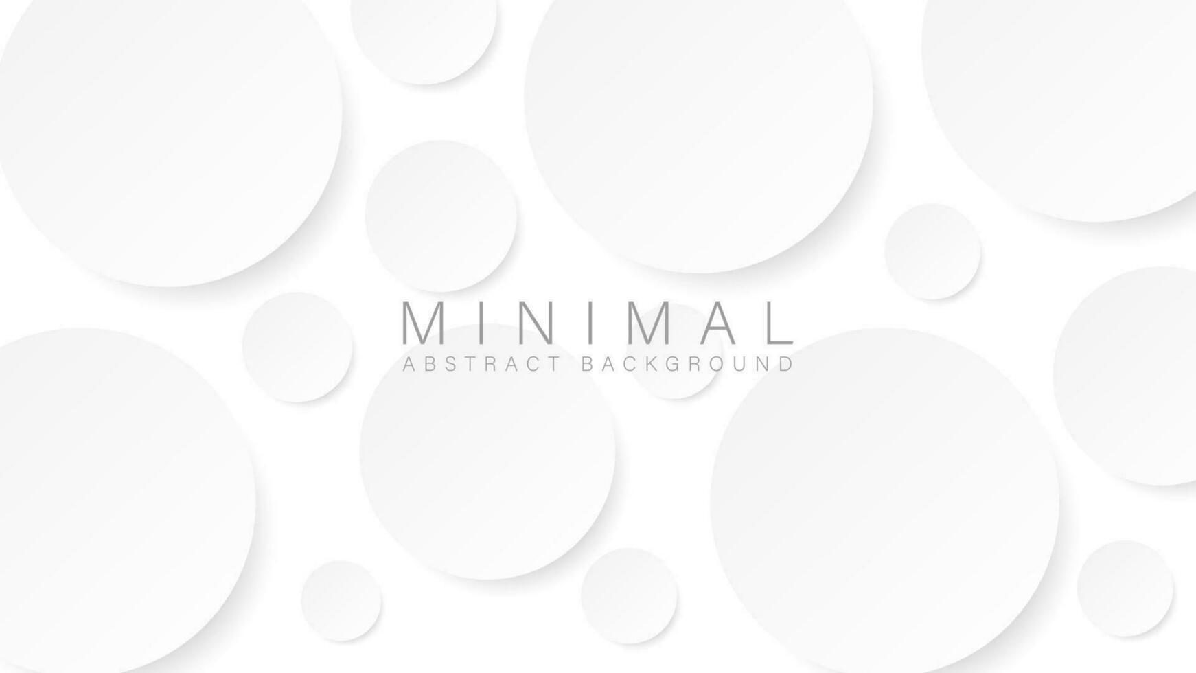 Minimalist Abstract background with circles and shadows. clean modern white background. Vector illustration