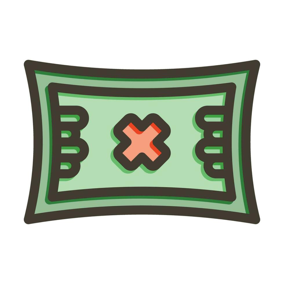 Bandage Vector Thick Line Filled Colors Icon For Personal And Commercial Use.