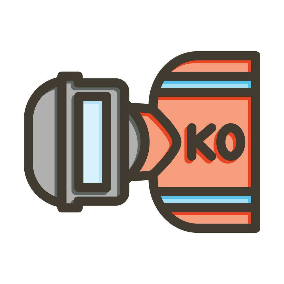 Knocked Out Vector Thick Line Filled Colors Icon For Personal And Commercial Use.