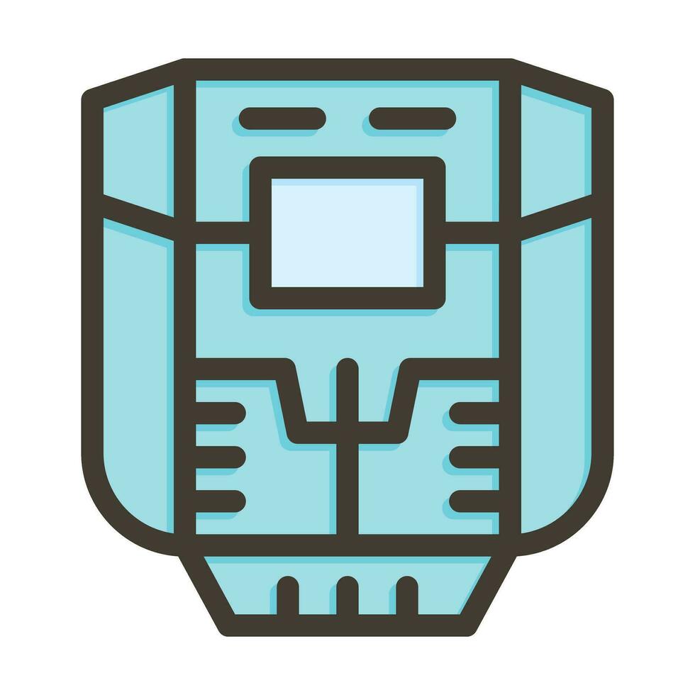 Cryogenic Chamber Vector Thick Line Filled Colors Icon For Personal And Commercial Use.