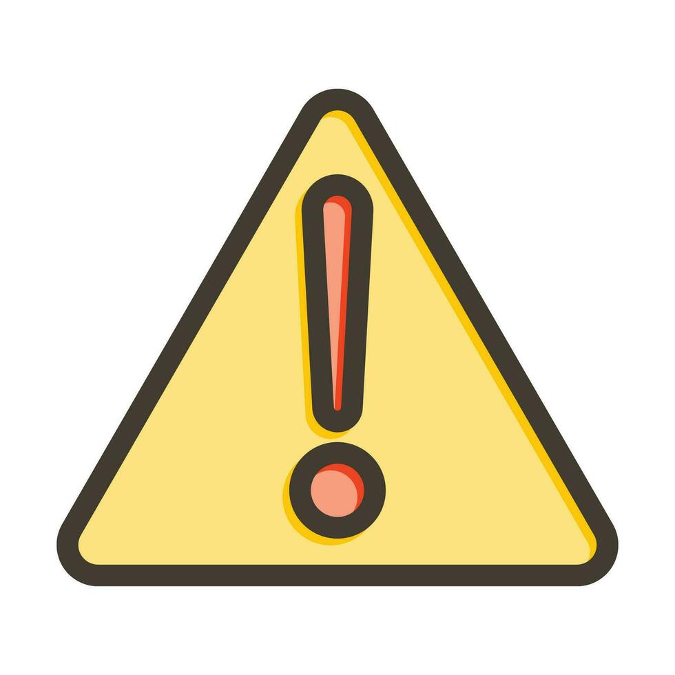 Attention Vector Thick Line Filled Colors Icon For Personal And Commercial Use.