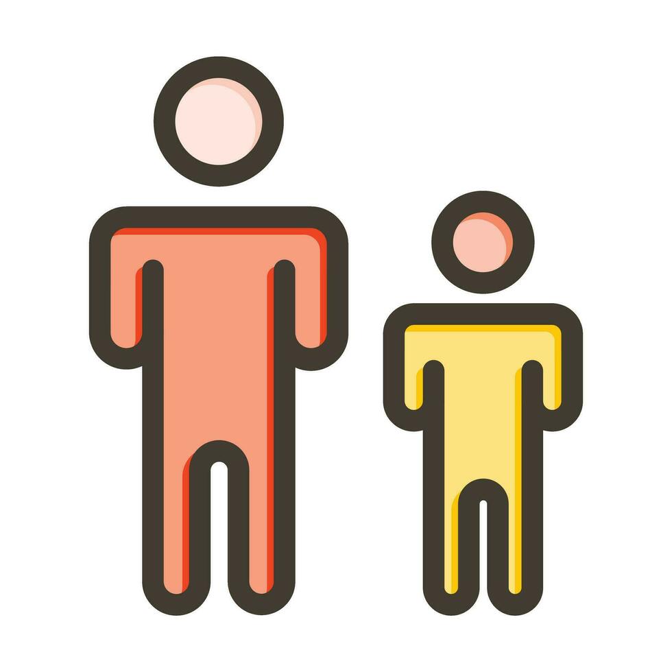 Child Consent Vector Thick Line Filled Colors Icon For Personal And Commercial Use.