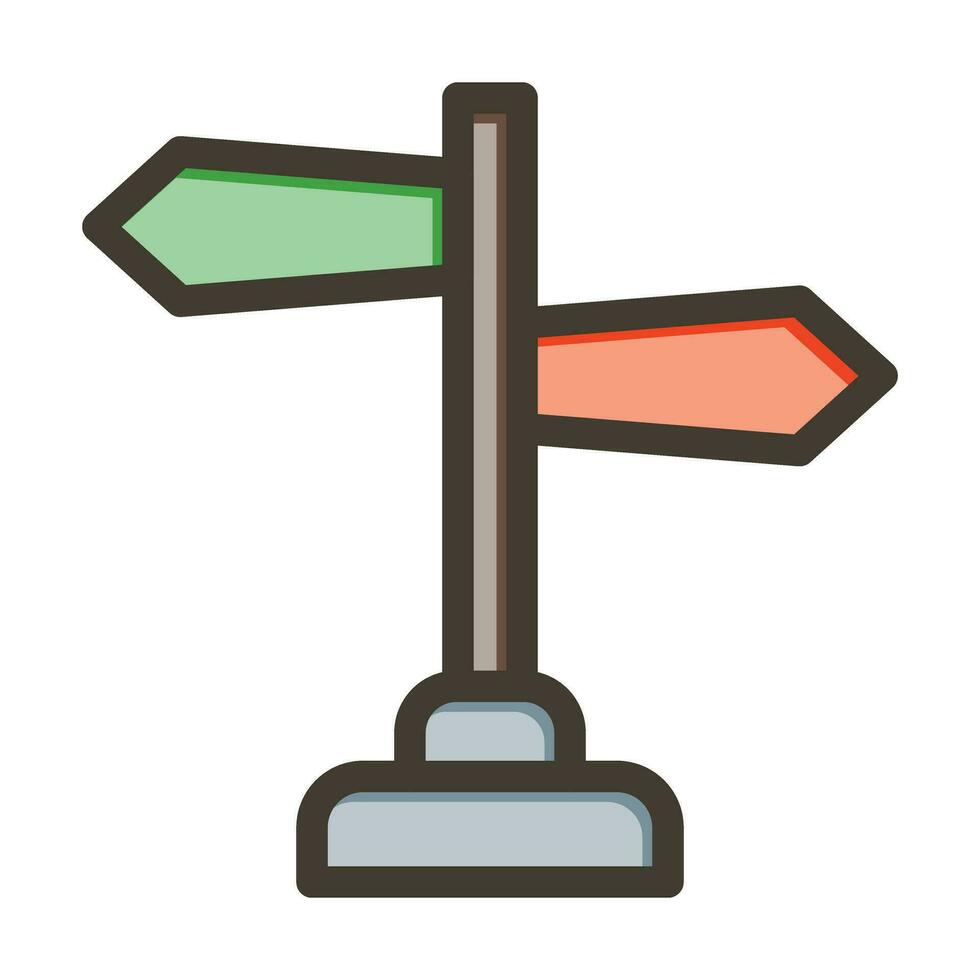 Decision Making Vector Thick Line Filled Colors Icon For Personal And Commercial Use.