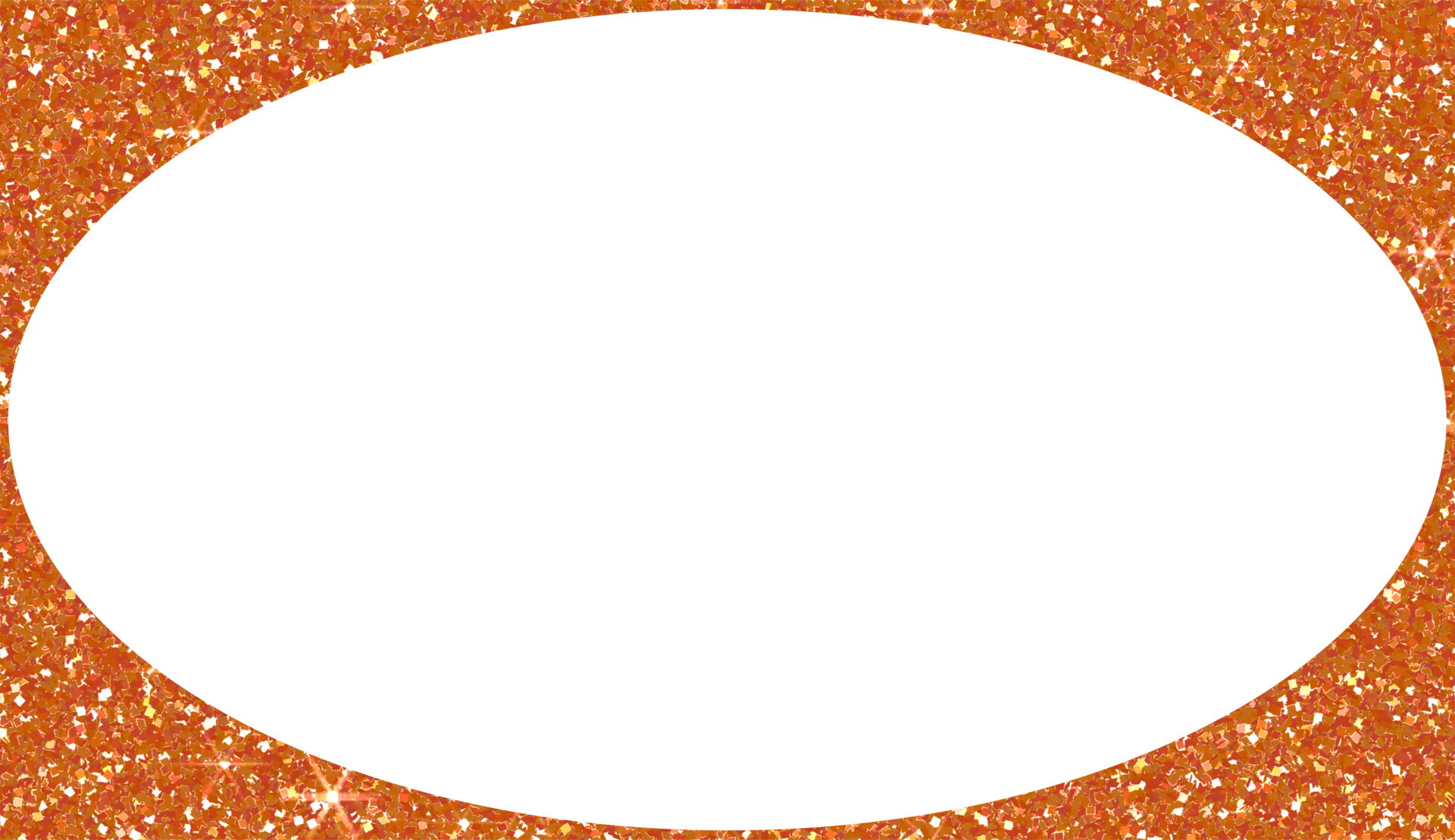Orange circle frame glitter on transparent background. Circle element ...