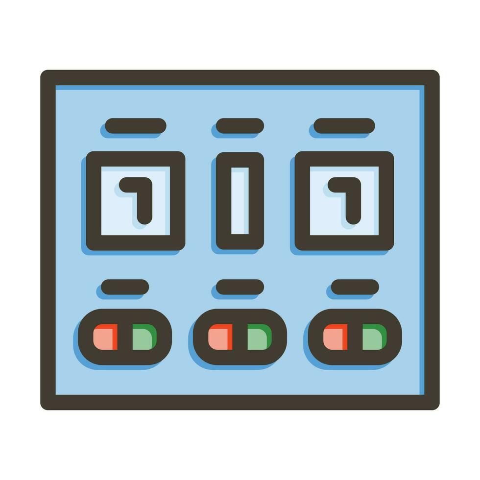 Scoreboard Vector Thick Line Filled Colors Icon For Personal And Commercial Use.