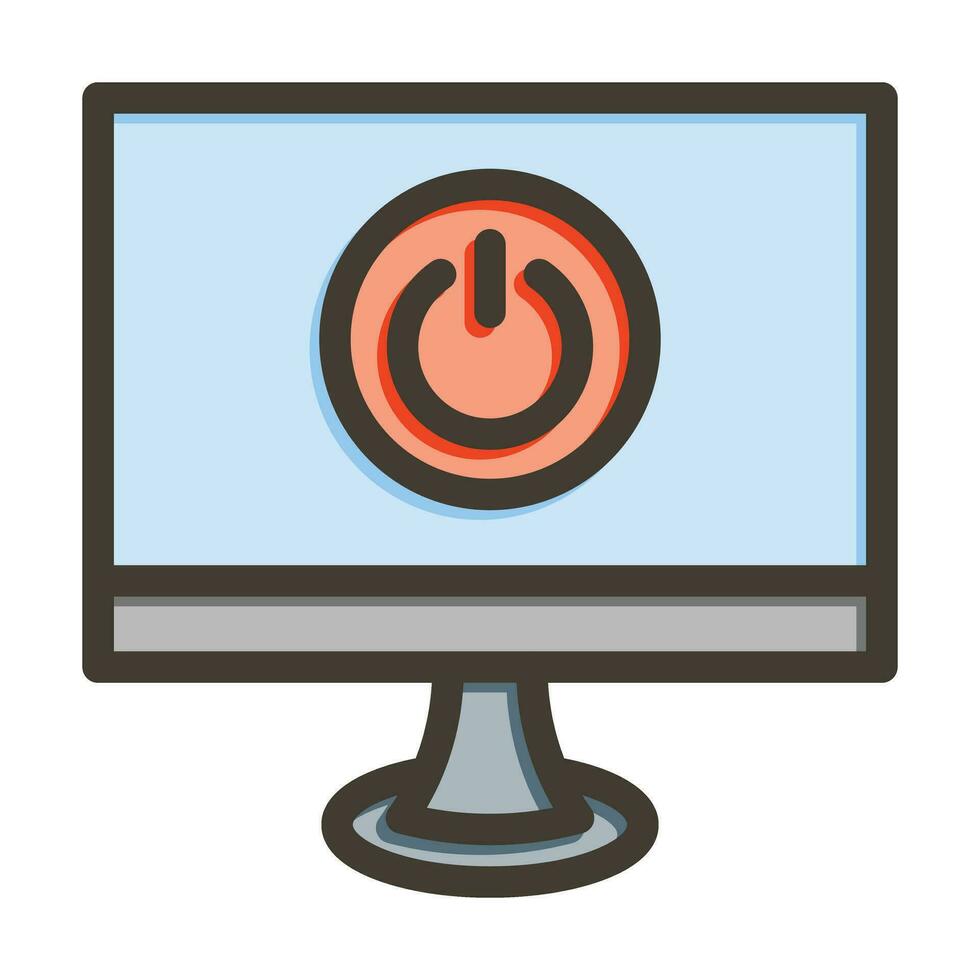Button Vector Thick Line Filled Colors Icon For Personal And Commercial Use.