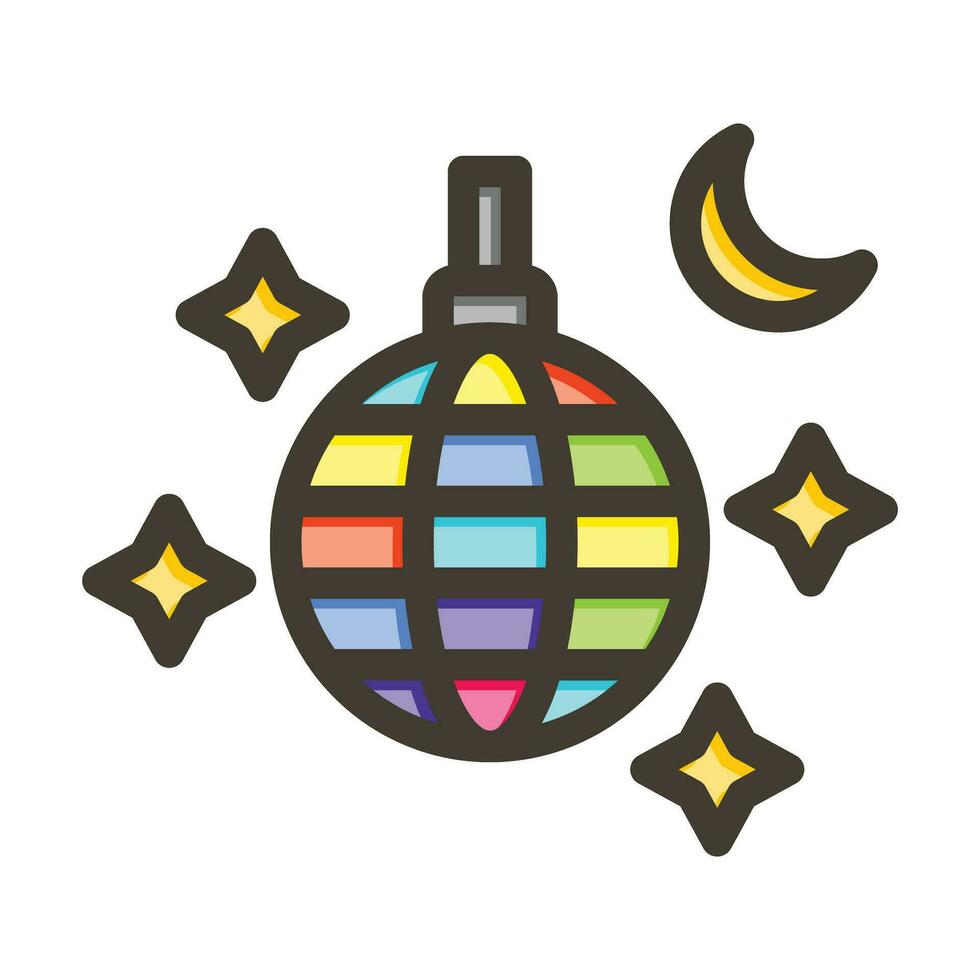 Nightlife Vector Thick Line Filled Colors Icon For Personal And Commercial Use.