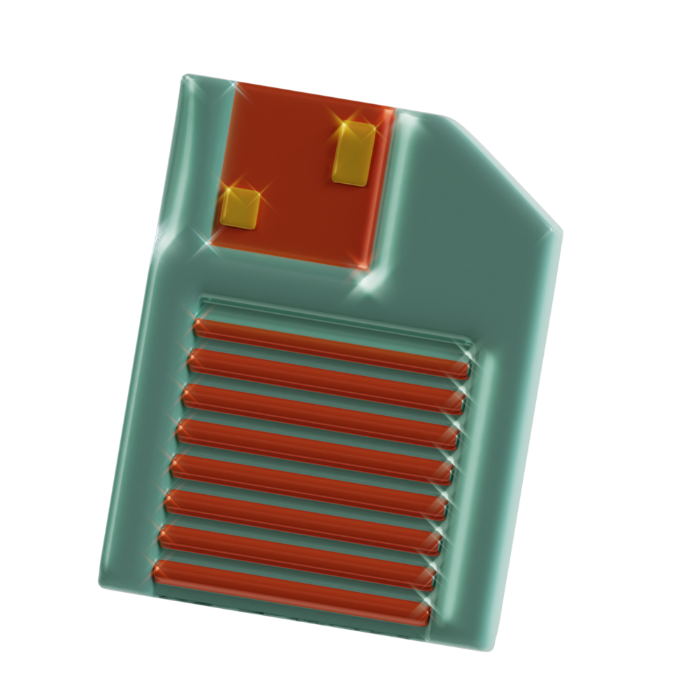 maravilloso 3d icono retro Años 80 90s elementos png