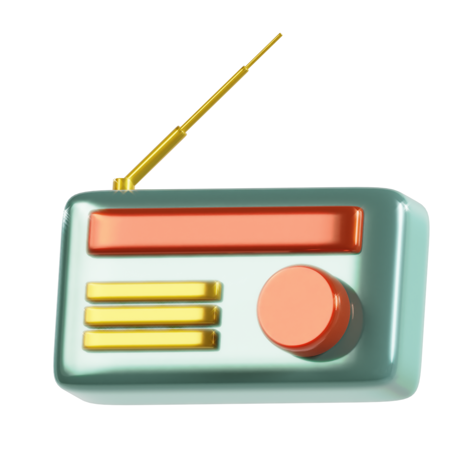 maravilloso 3d icono retro Años 80 90s elementos png