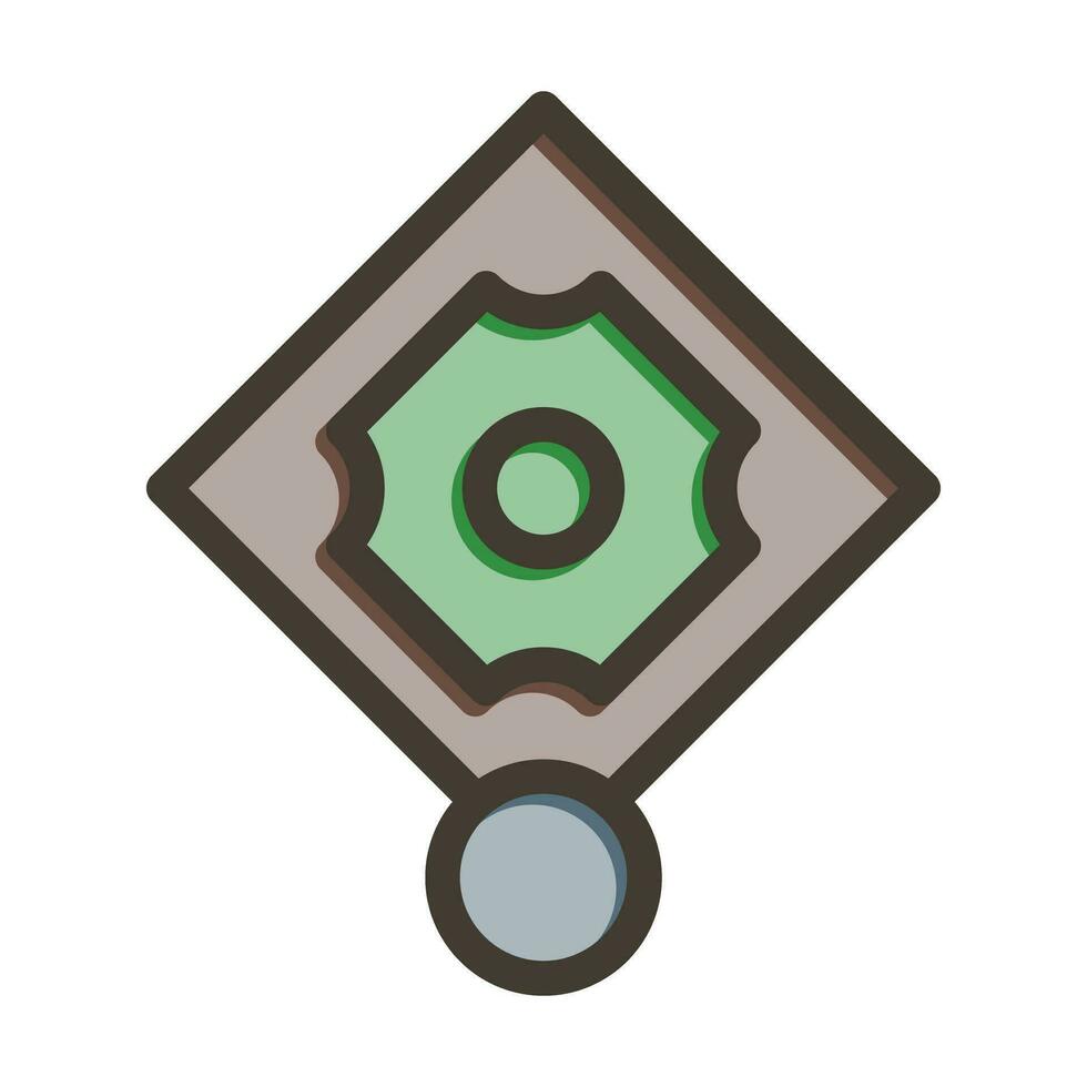 Infield Vector Thick Line Filled Colors Icon For Personal And Commercial Use.