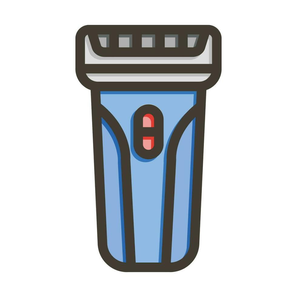 Electric Razor Vector Thick Line Filled Colors Icon For Personal And Commercial Use.