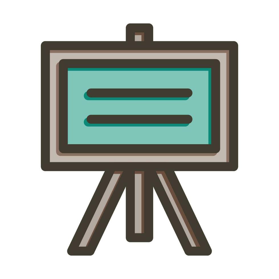 Chalkboard Vector Thick Line Filled Colors Icon For Personal And Commercial Use.