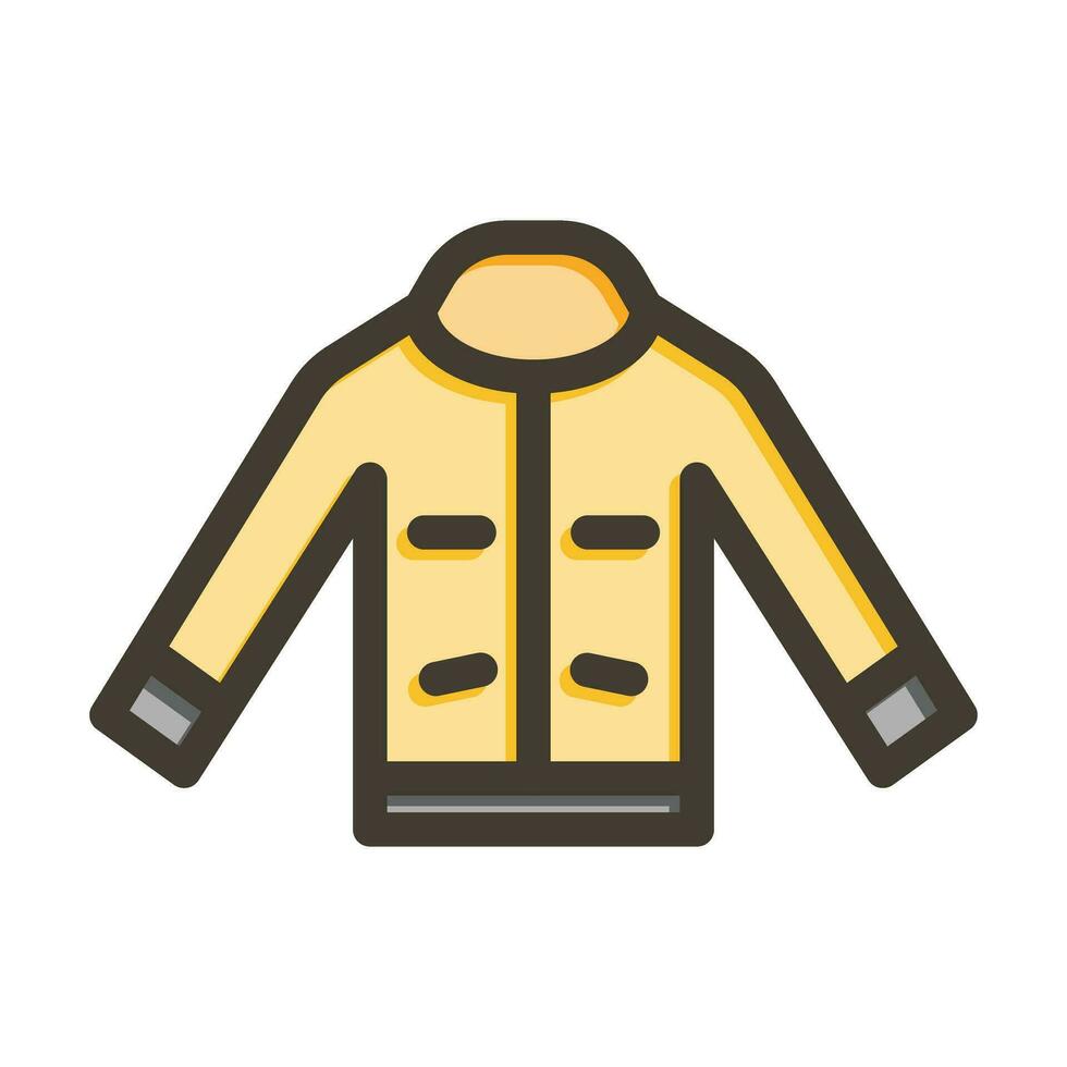 conductor chaqueta vector grueso línea lleno colores icono para personal y comercial usar.